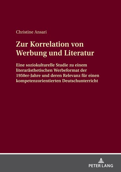 Cover von Zur Korrelation von Werbung und Literatur