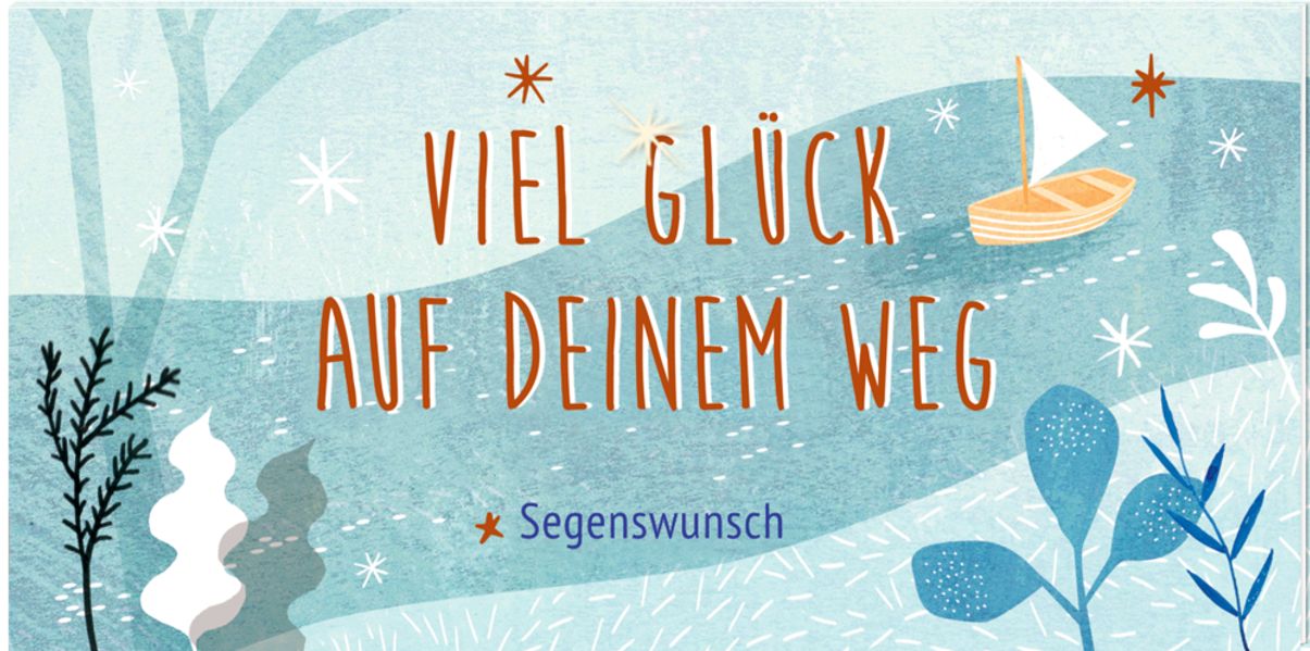 Cover von Pop-up-Büchlein mit Kuvert – Viel Glück auf deinem Weg