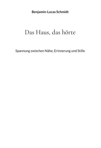 Cover von Das Haus, das hörte