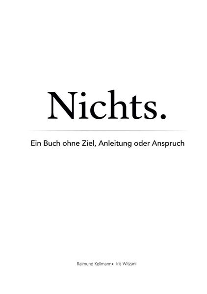 Cover von Nichts