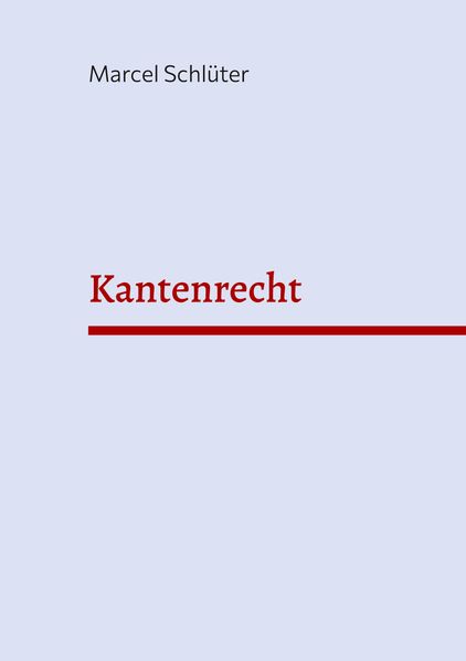 Cover von Kantenrecht