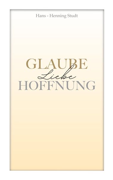 Cover von Glaube Liebe Hoffnung