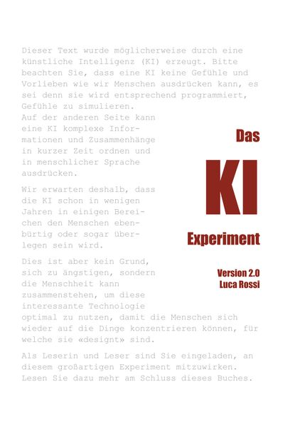 Cover von Das KI Experiment