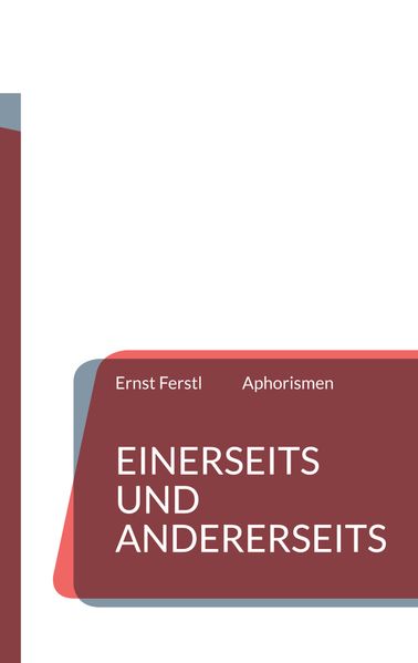 Cover von Einerseits und andererseits