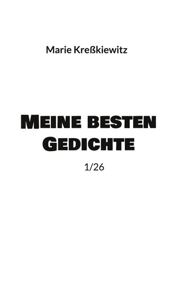 Cover von Meine besten Gedichte