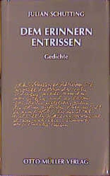 Cover von Dem Erinnern entrissen