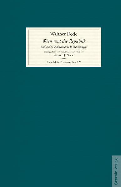 Cover von Wien und die Republik und andere aufmerksame Beobachtungen