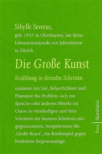 Cover von Die Große Kunst. Erzählung in dreizehn Schritten