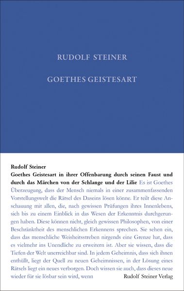 Cover von Goethes Geistesart in ihrer Offenbarung durch seinen Faust und durch das Märchen von der Schlange und der Lilie