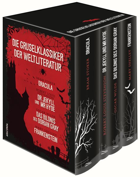 Cover von Die Gruselklassiker der Weltliteratur: Frankenstein / Dr. Jekyll und Mr. Hyde / Dracula / Das Bildnis des Dorian Gray