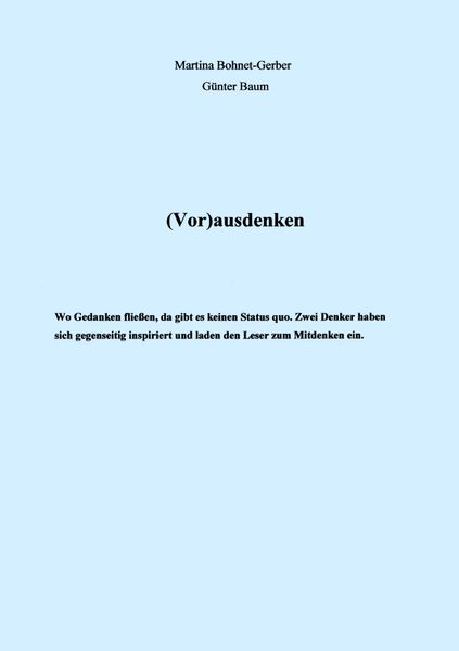 Cover von (Vor) ausdenken
