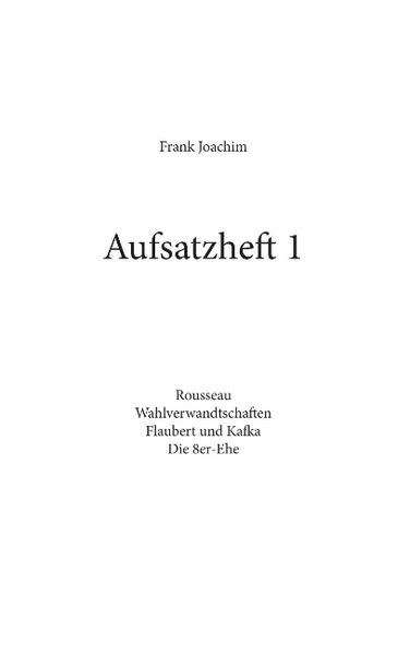 Cover von Aufsatzheft 1
