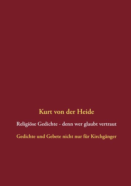 Cover von Religiöse Gedichte – denn wer glaubt vertraut