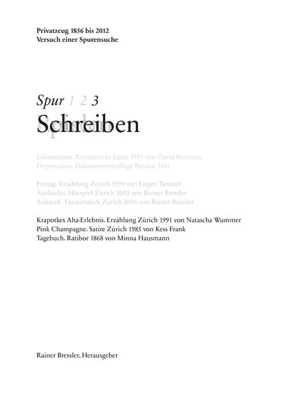 Cover von Spur 3 Schreiben