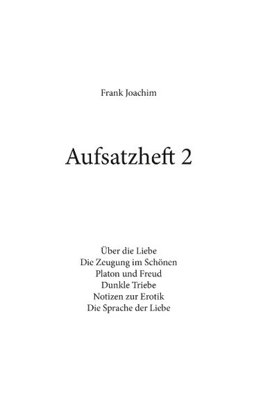 Cover von Aufsatzheft 2
