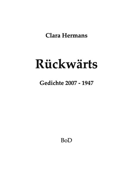 Cover von Rückwärts
