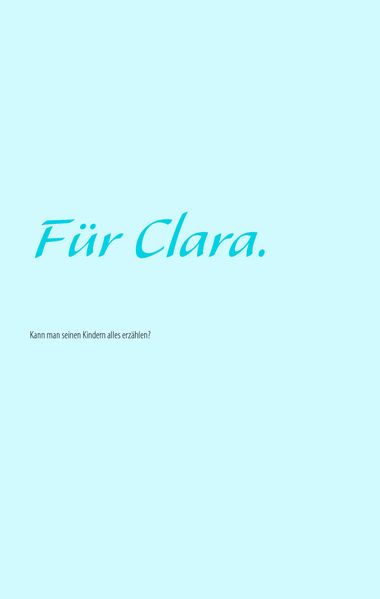 Cover von Für Clara.