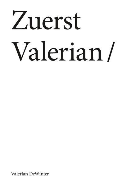 Cover von Zuerst Valerian