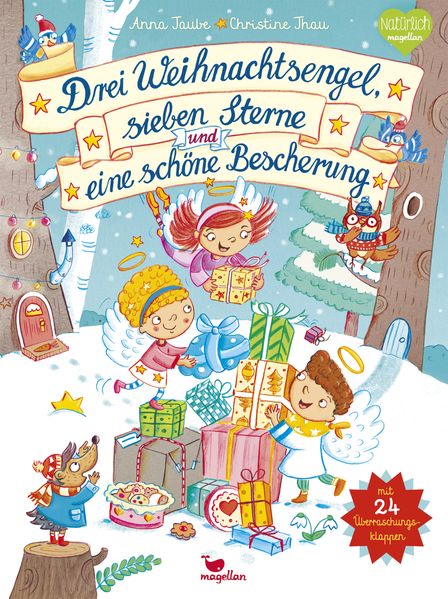 Cover von Drei Weihnachtsengel, sieben Sterne und eine schöne Bescherung