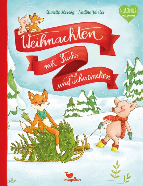 Cover von Weihnachten mit Fuchs und Schweinchen