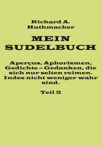 Cover von Mein Sudelbuch, Teil 2