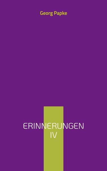 Cover von Erinnerungen IV