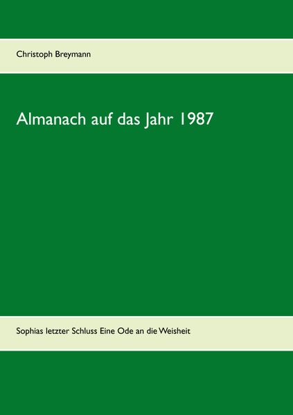 Cover von Almanach auf das Jahr 1987