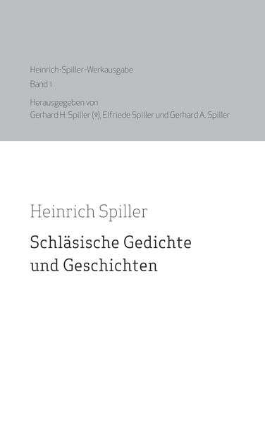 Cover von Heinrich Spiller Werkausgabe Band 1