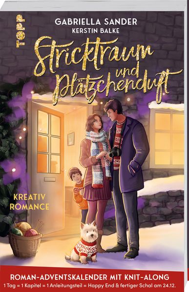 Cover von Stricktraum und Plätzchenduft. Eine Kreativ-Romance. Mit Muster-Schal-Knit-Along. Adventskalenderbuch (Band 2)
