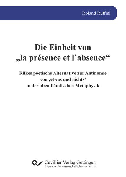 Cover von Die Einheit von „la présence et l’absence“