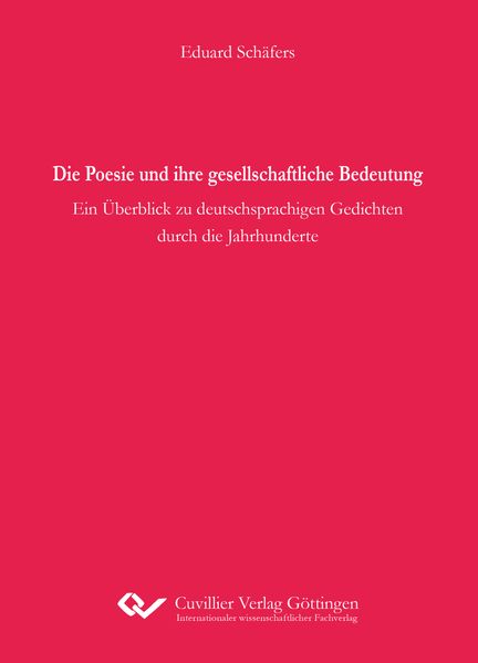 Cover von Die Poesie und ihre gesellschaftliche Bedeutung