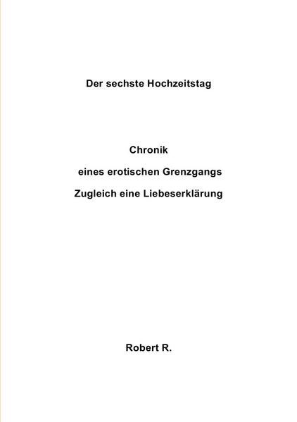 Cover von Der sechste Hochzeitstag