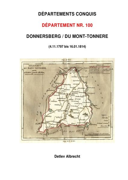 Cover von DÃ‰PARTEMENT DU MONT TONNERRE (DÃ‰PARTEMENT 100)