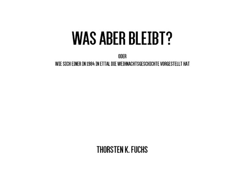 Cover von Was aber bleibt?