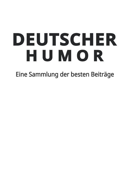 Cover von Deutscher Humor