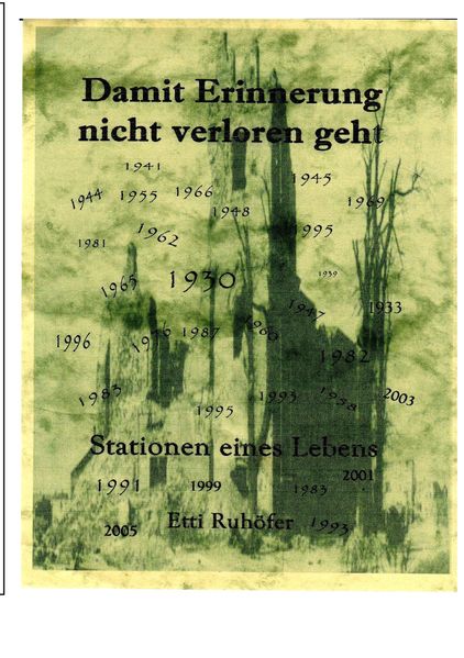 Cover von Damit Erinnerung nicht verloren geht