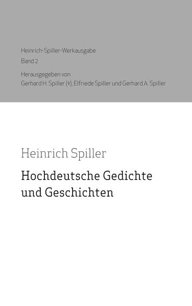 Cover von Hochdeutsche Gedichte und Geschichten