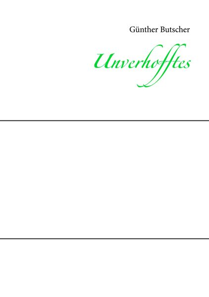 Cover von Unverhofftes