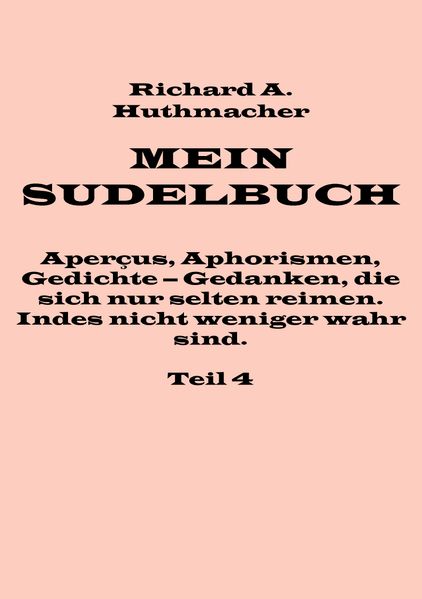 Cover von Mein Sudelbuch, Teil 4