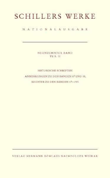 Cover von Schillers Werke. Nationalausgabe