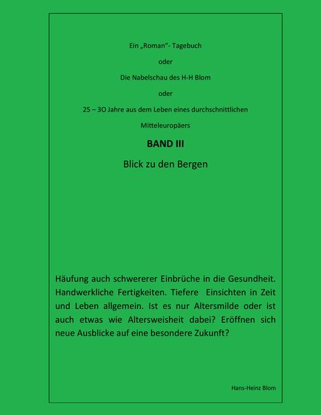 Cover von Die Nabelschau des H-H Blom – Band III
