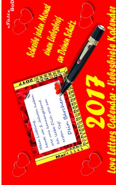 Cover von Love Letters Calendar – Liebesbrief-Kalender für 2017