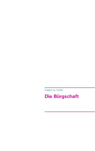 Cover von Die Bürgschaft
