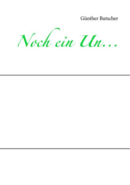 Cover von Noch ein Un…