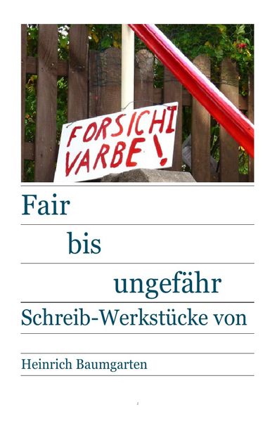Cover von Fair bis ungefähr