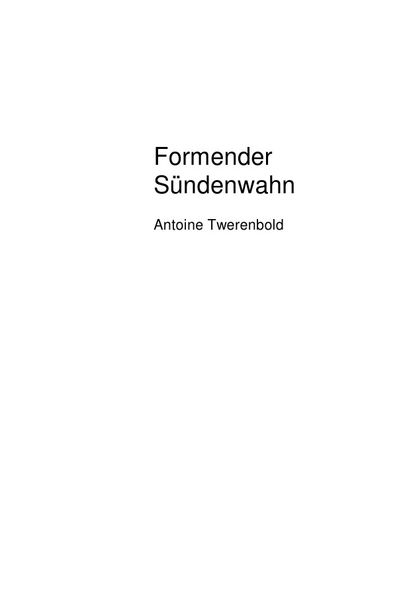 Cover von Formender Sündenwahn