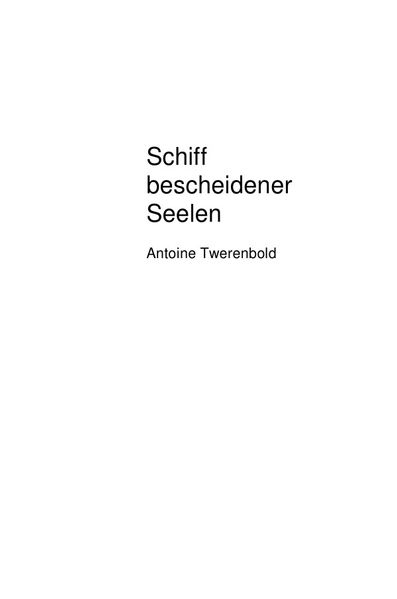 Cover von Schiff bescheidener Seelen