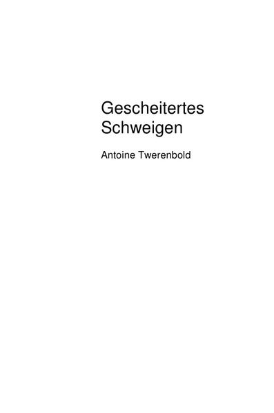 Cover von Gescheitertes Schweigen