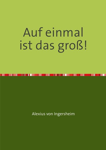 Cover von Auf einmal ist das groß!