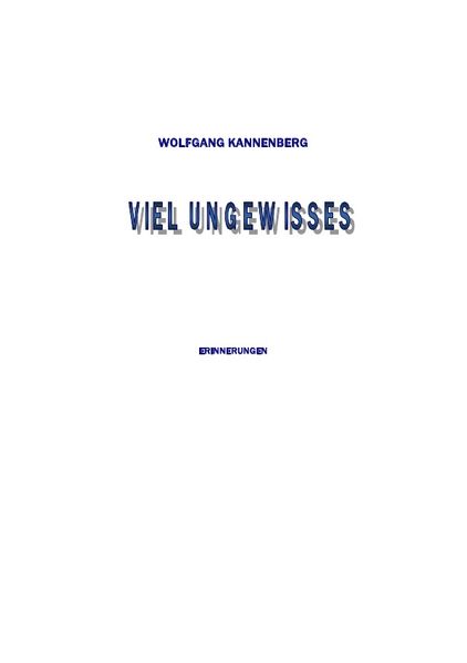 Cover von Viel Ungewisses